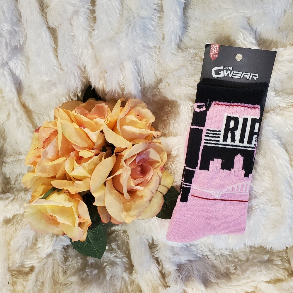 NWT. G Wear Rip City pink socks